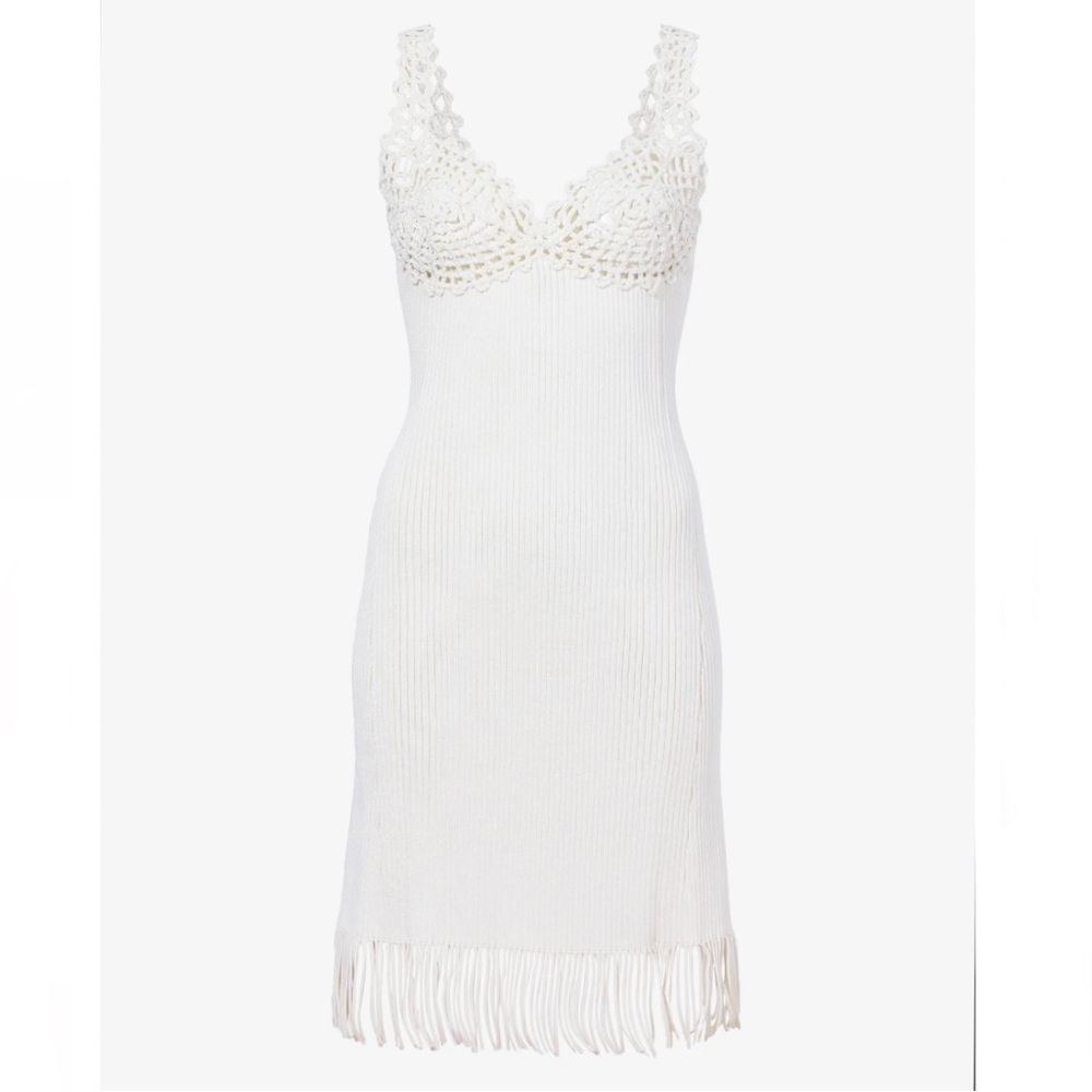 NEW PROENZA SCHOULER WHITE RIBBED MINI DRESS - Picture 9 of 12